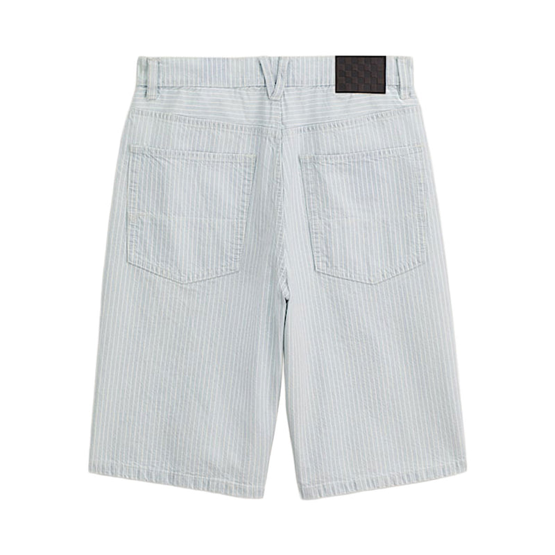 Vans Check 5 Baggy Striped Denim Shorts - Blue Ice Stripe
