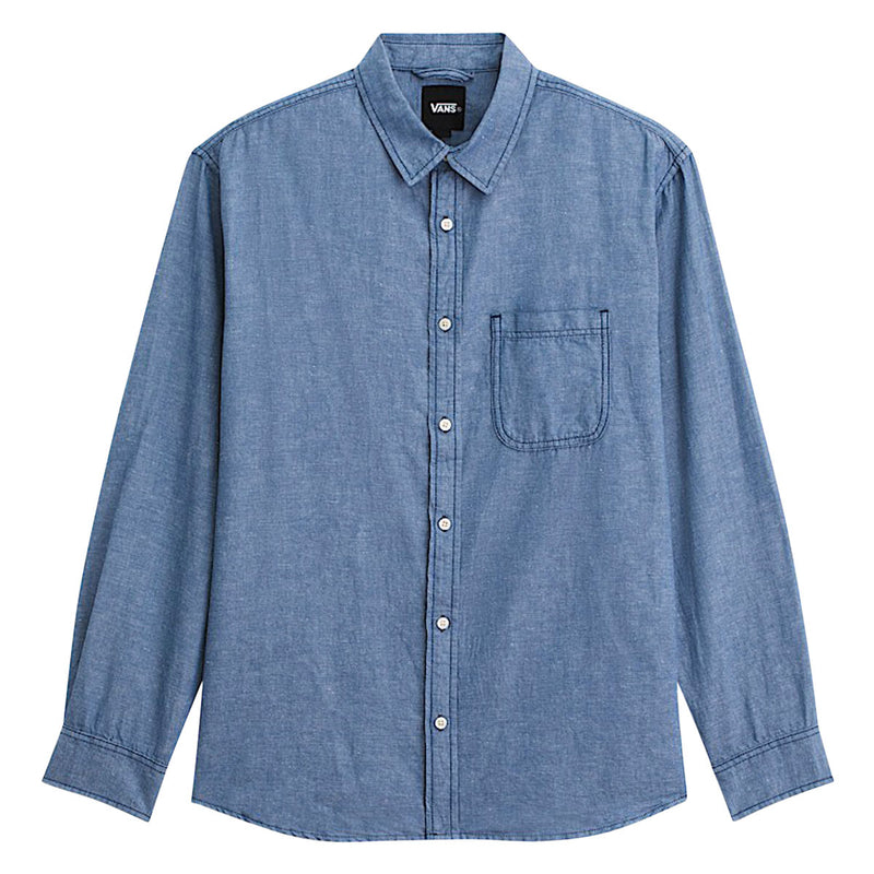 Vans Lawson Solid Oxford Long Sleeve Shirt - True Navy