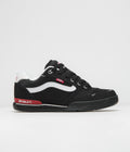 Vans Rowley XLT Shoes in Black and White / Red
