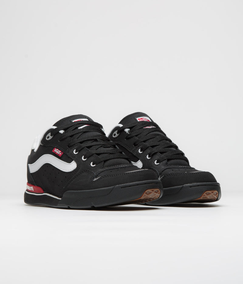 Vans Rowley XLT Shoes in Black and White / Red