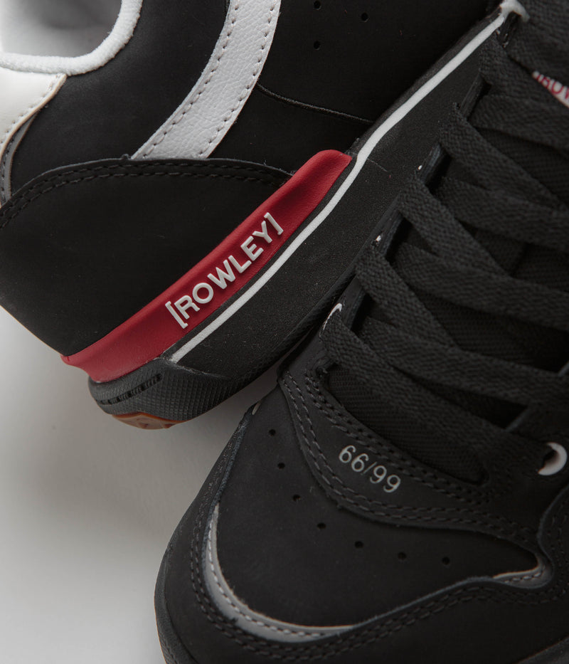 Vans Rowley XLT Shoes in Black and White / Red