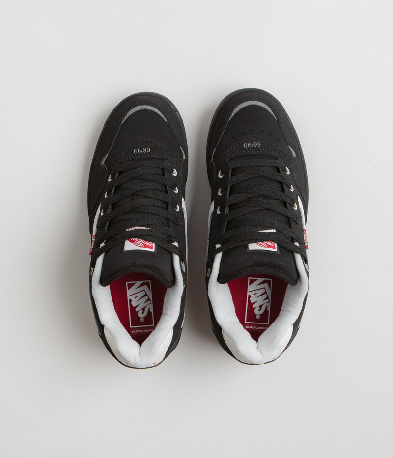 Vans Rowley XLT Shoes in Black and White / Red