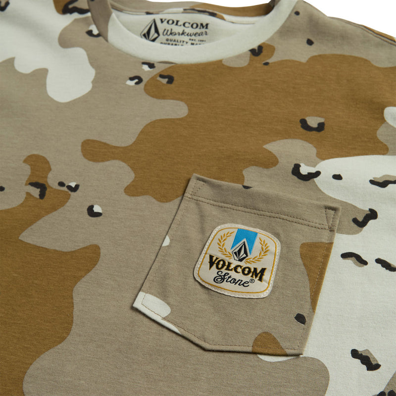Volcom Desert Beers Pocket T-Shirt - Light Khaki
