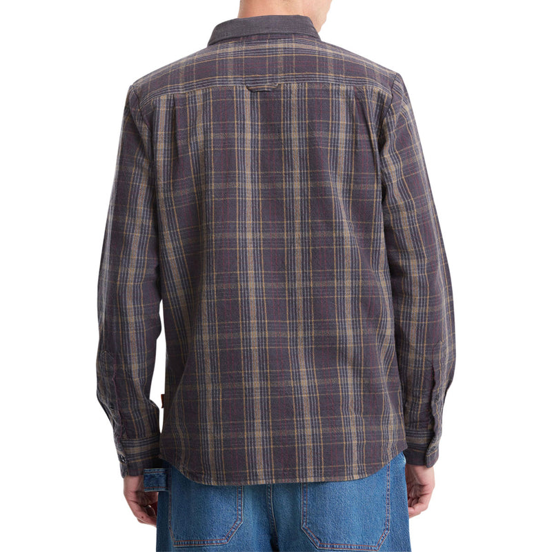 Volcom Stonevise Plaid Long Sleeve Shirt - Asphalt Black