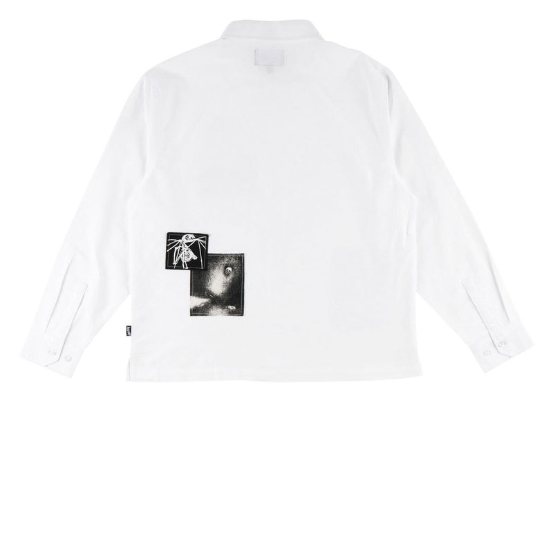 Welcome Bygone Oxford Patches Long Sleeve Shirt - White