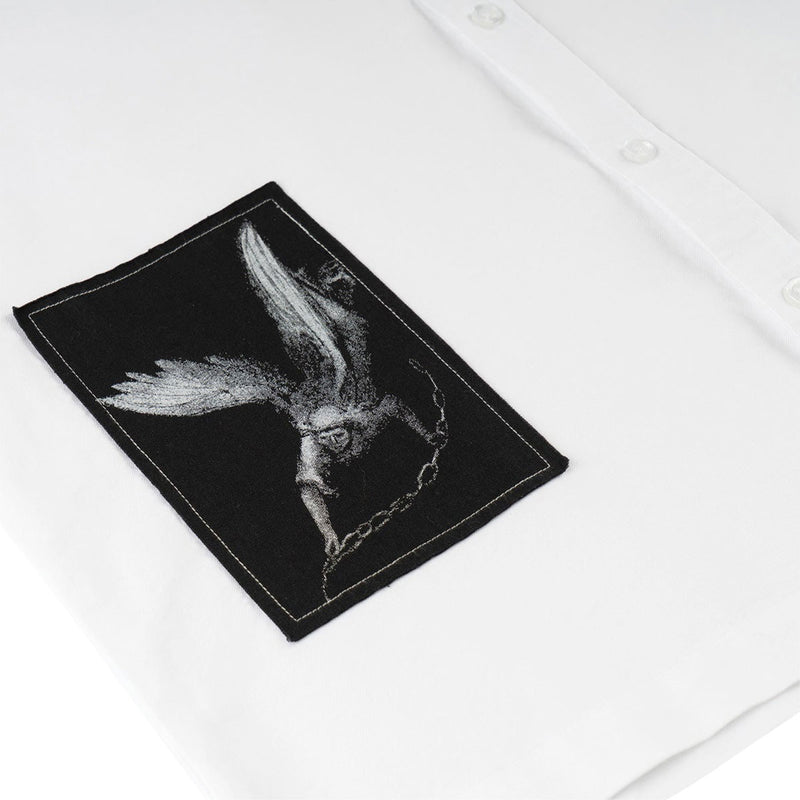 Welcome Bygone Oxford Patches Long Sleeve Shirt - White