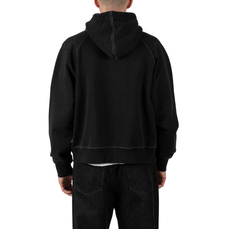 Welcome Kellen Cropped Stud Zip Hoodie - Black/White