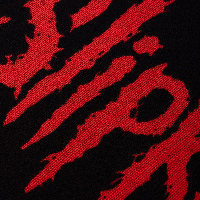Welcome x Slipknot Overprint Sweater - Black/Red