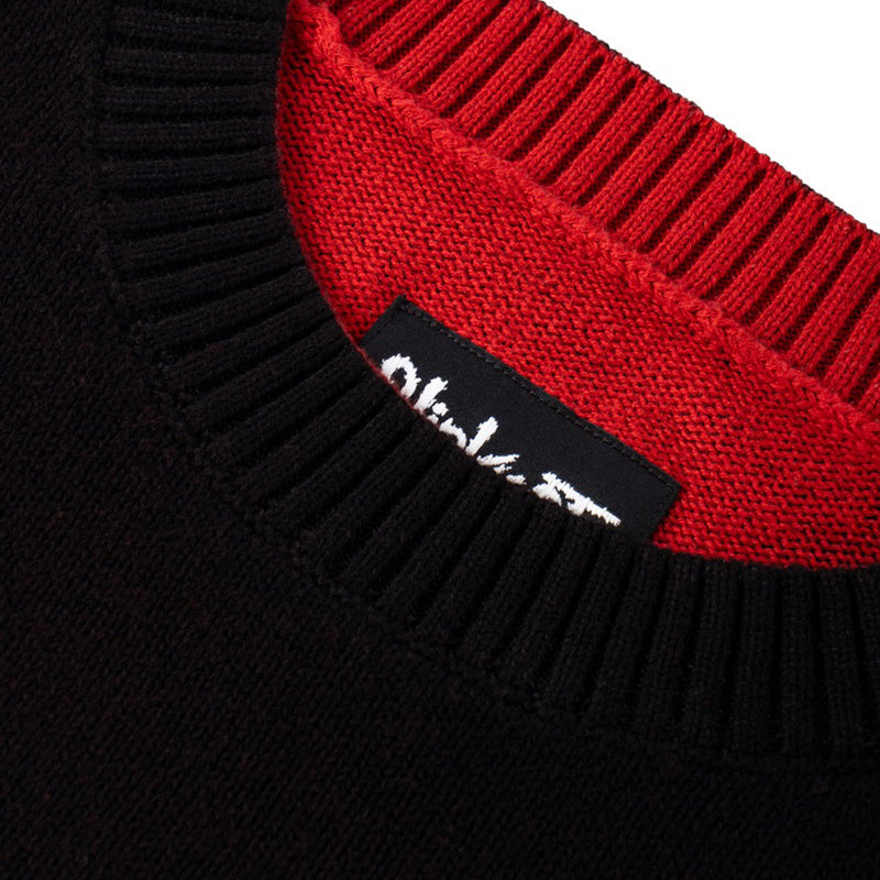 Welcome x Slipknot Overprint Sweater - Black/Red