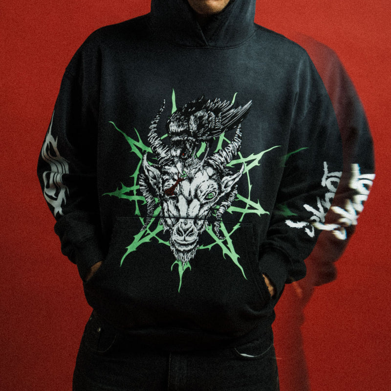 Welcome x Slipknot Ravenous Sun Fade Hoodie - Black Fade