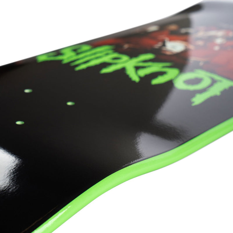 Welcome x Slipknot Self-Titled On Gaia Skateboard Deck - Black/Green Dip - 9.60"