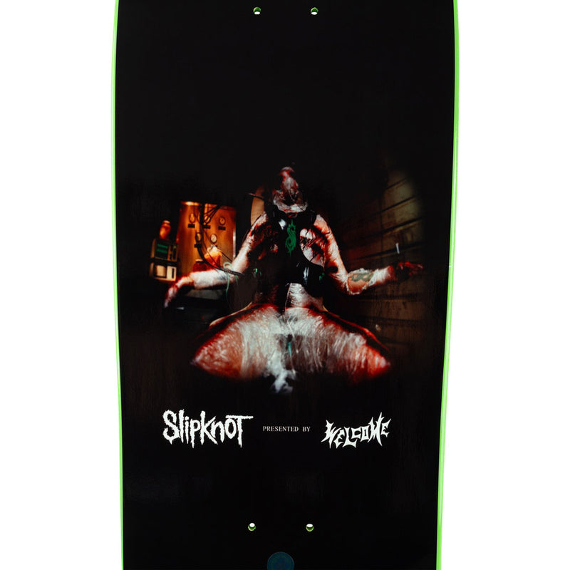 Welcome x Slipknot Self-Titled On Gaia Skateboard Deck - Black/Green Dip - 9.60"