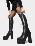 Whatta Showdown Platform Knee High Boots lamodawebsite