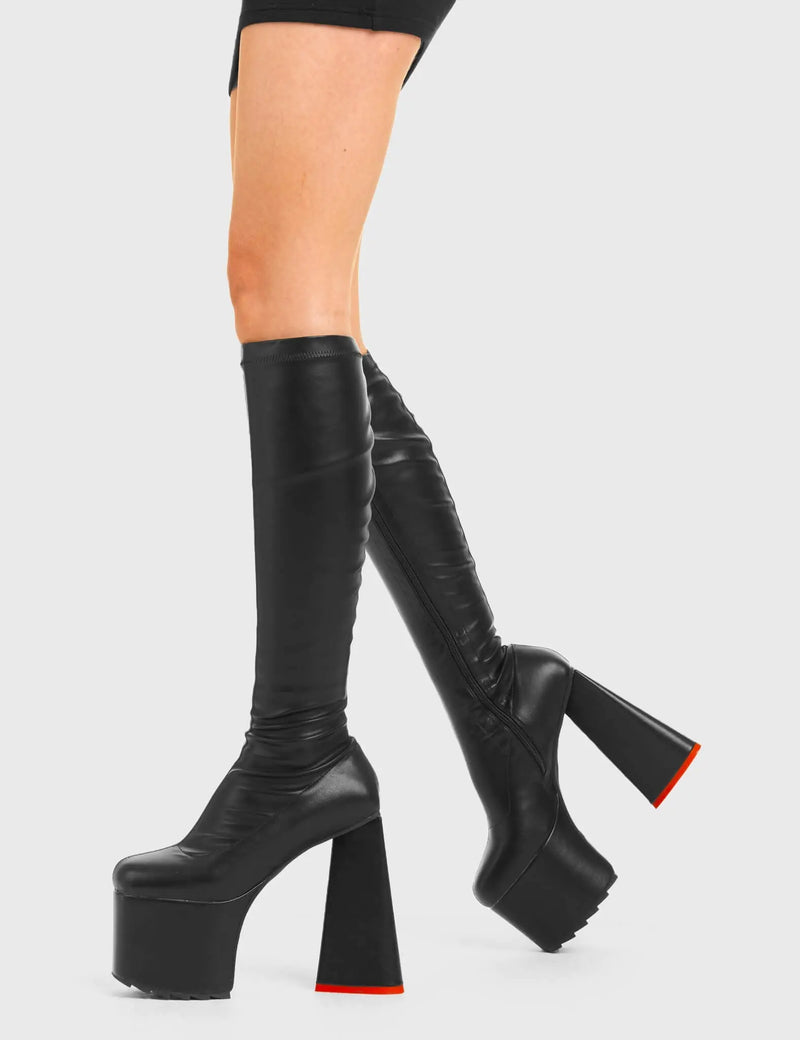 Wild Child Platform Knee High Boots lamodawebsite