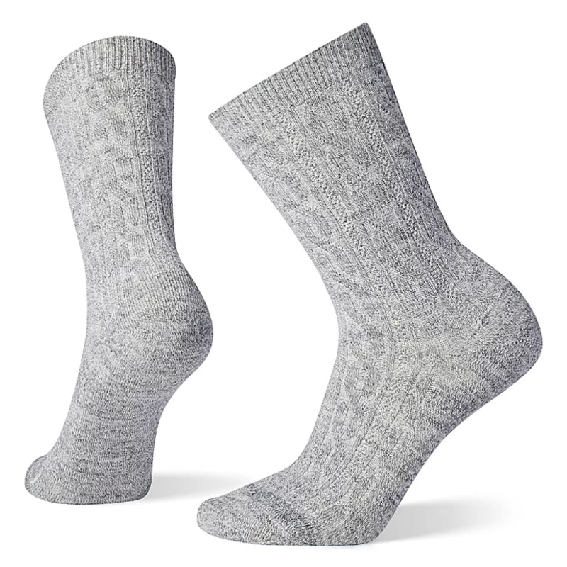 Women's Smartwool Everyday Cable Zero Cushion Crew Sock - Natural