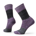 Women's Smartwool Everyday Color Block Cable Crew Socks – Ultra Violet/Purple Iris Marl