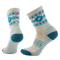 Women's Smartwool Hike Light Cushion Retro Floral Mid Crew Socks - Moonbeam