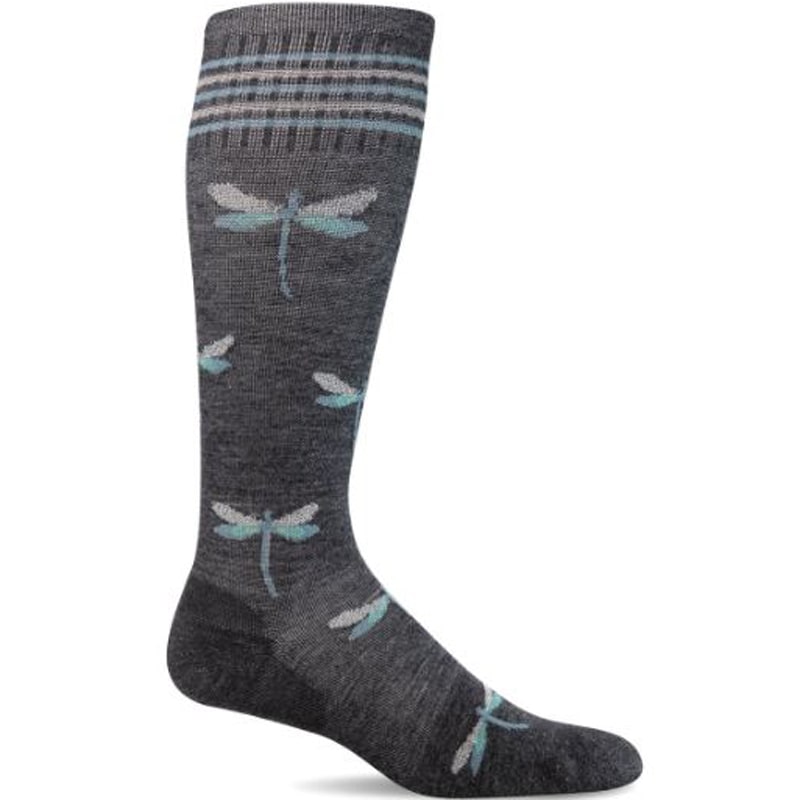 Women's Sockwell Dragonfly Moderate Graduated Compression Socks - Charcoal