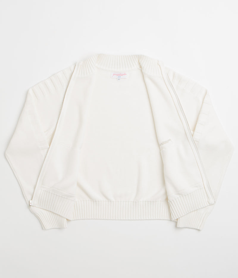 Yardsale Faldo Knitted Full-Zip Sweatshirt in Cream