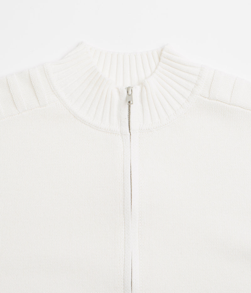 Yardsale Faldo Knitted Full-Zip Sweatshirt in Cream