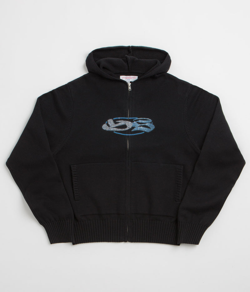 Yardsale Glitz Knitted Hoodie in Black