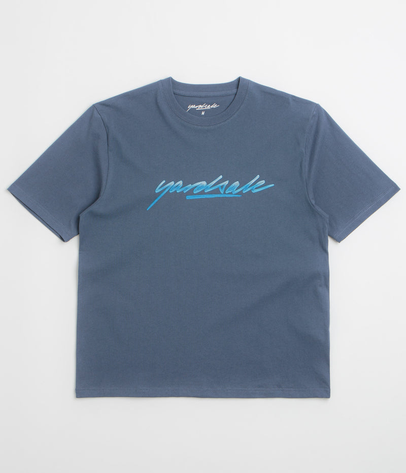 Yardsale Washed Script T-Shirt in Blue