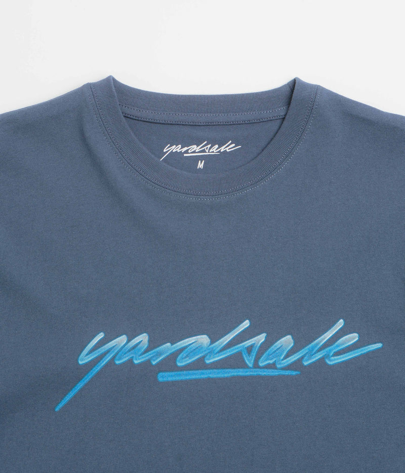 Yardsale Washed Script T-Shirt in Blue