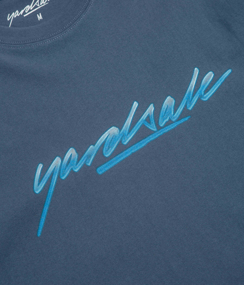 Yardsale Washed Script T-Shirt in Blue