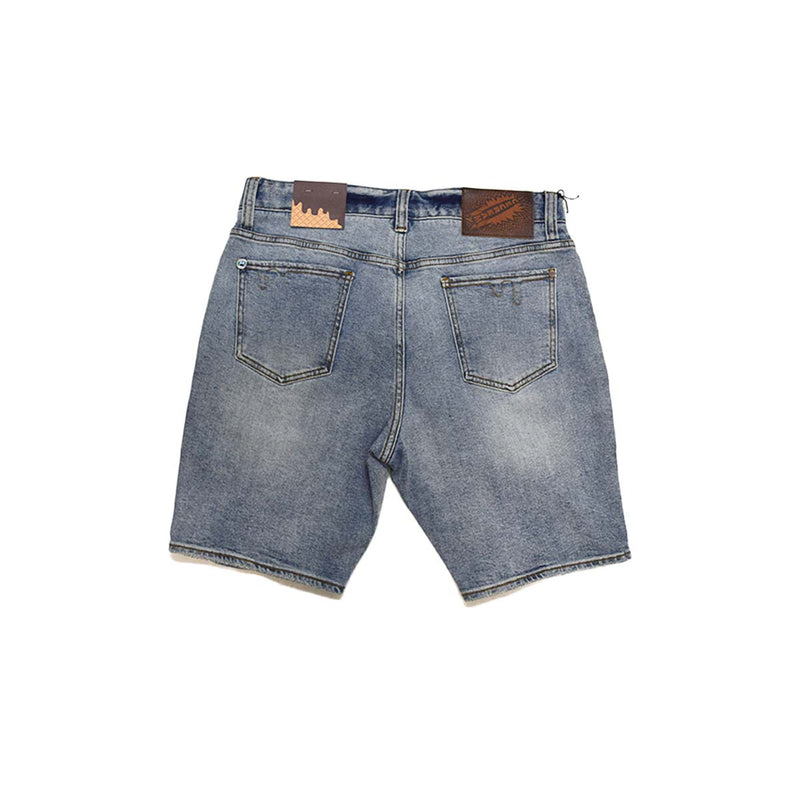 YELLOW JEAN SHORT LIGHT BLUE JEAN